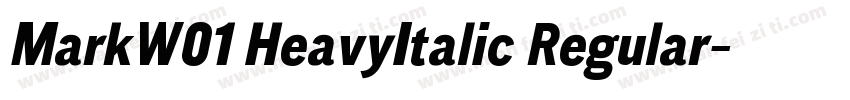 MarkW01 HeavyItalic Regular字体转换